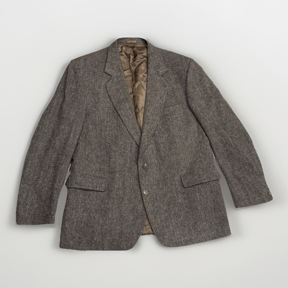 VTG Magee Donegal Tweed Herringbone Blazer Irish Wool Men's 46 R Sport Coat